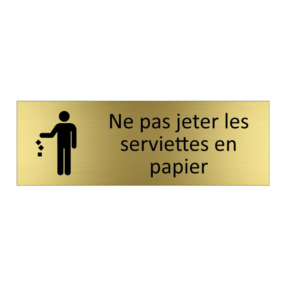 Ne pas jeter les serviettes en papier