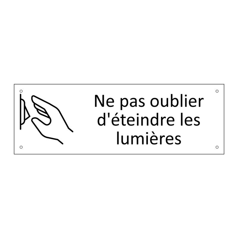 Ne pas oublier d'éteindre les lumières