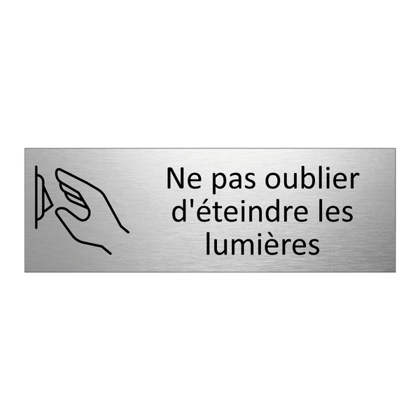 Ne pas oublier d'éteindre les lumières