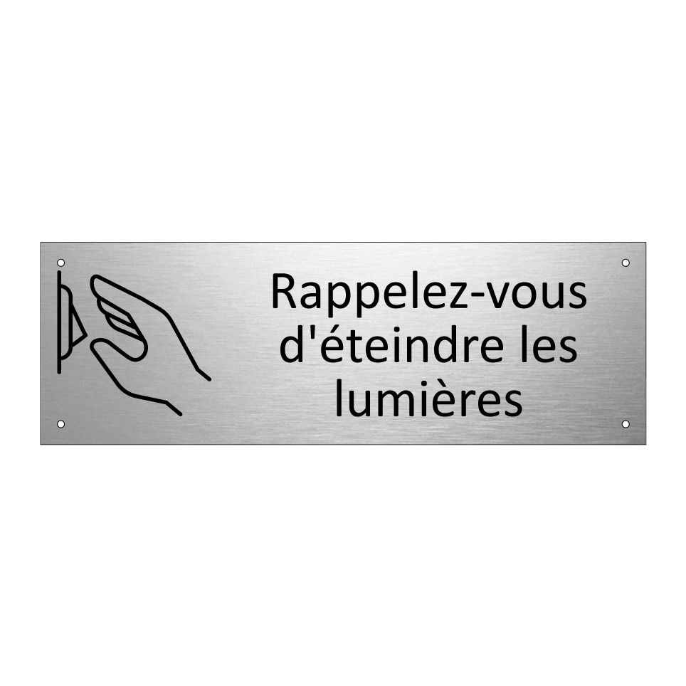 Rappelez-vous d'éteindre les lumières