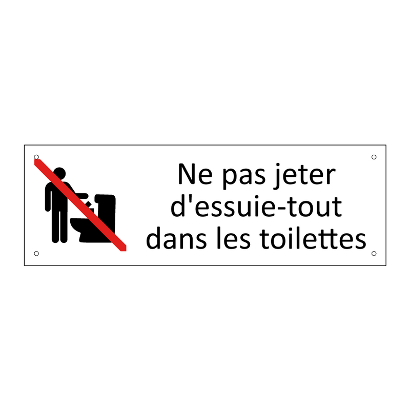 Ne pas jeter d'essuie-tout dans les toilettes