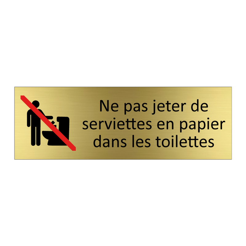 Ne pas jeter de serviettes en papier dans les toilettes