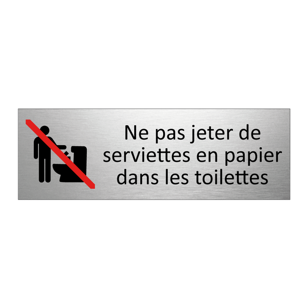 Ne pas jeter de serviettes en papier dans les toilettes