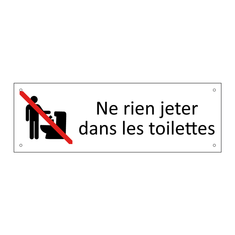 Ne rien jeter dans les toilettes