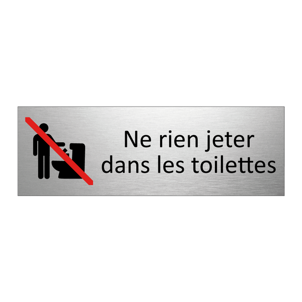 Ne rien jeter dans les toilettes