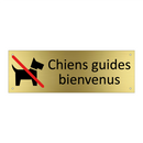 Chiens guides bienvenus
