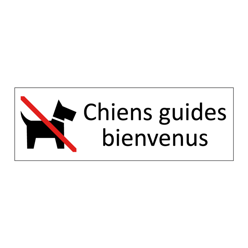 Chiens guides bienvenus