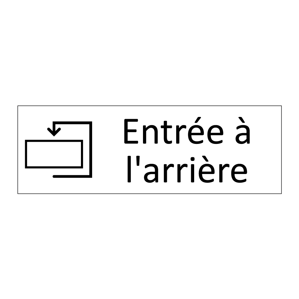 Entrée à l'arrière