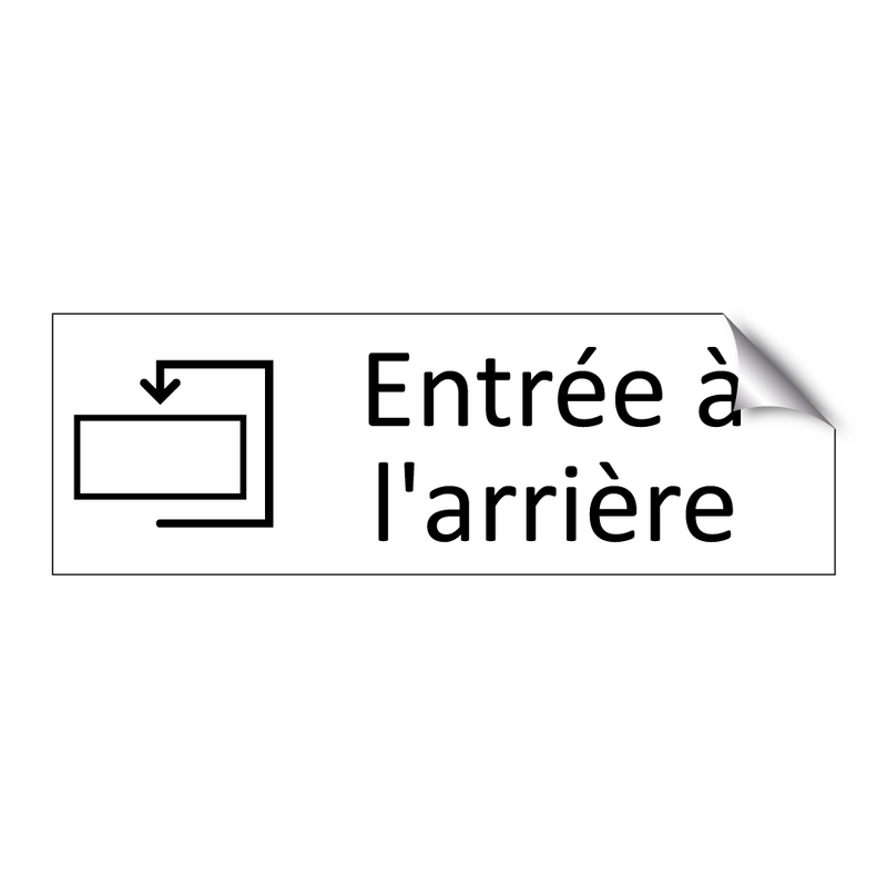 Entrée à l'arrière