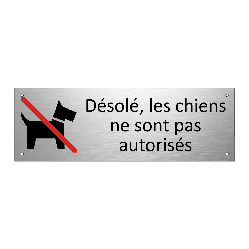Désolé, les chiens ne sont pas autorisés