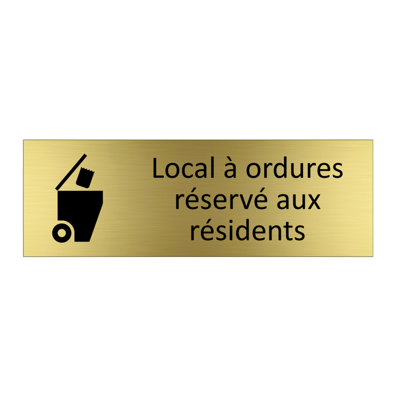 Local à ordures réservé aux résidents