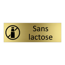Sans lactose