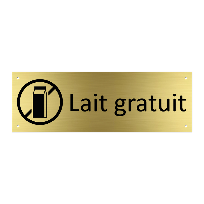 Lait gratuit
