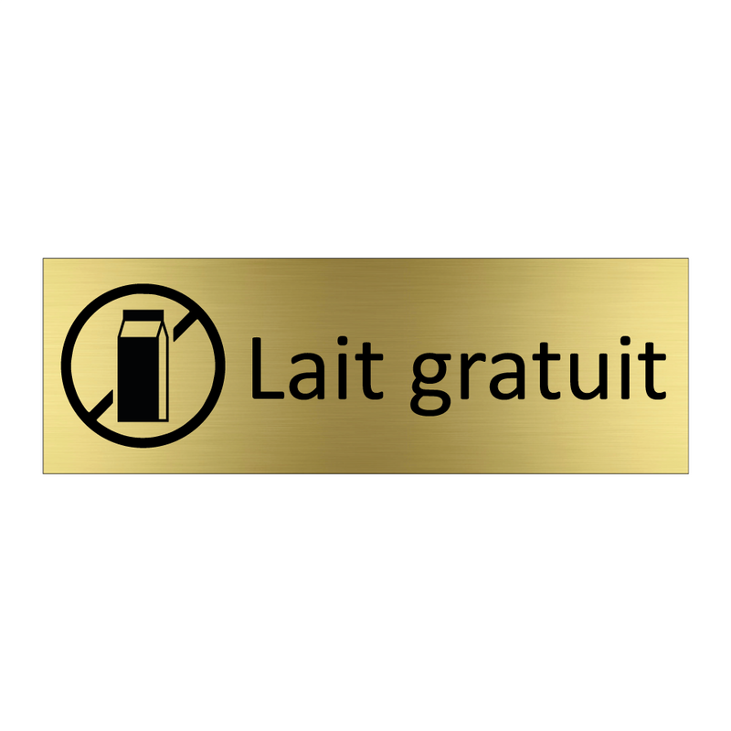 Lait gratuit