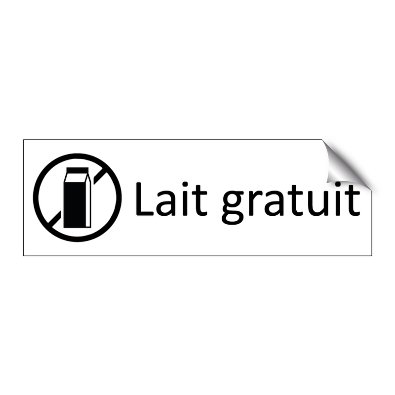 Lait gratuit