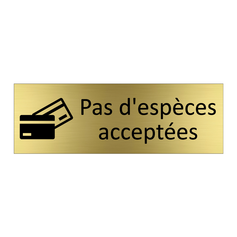 Pas d'espèces acceptées