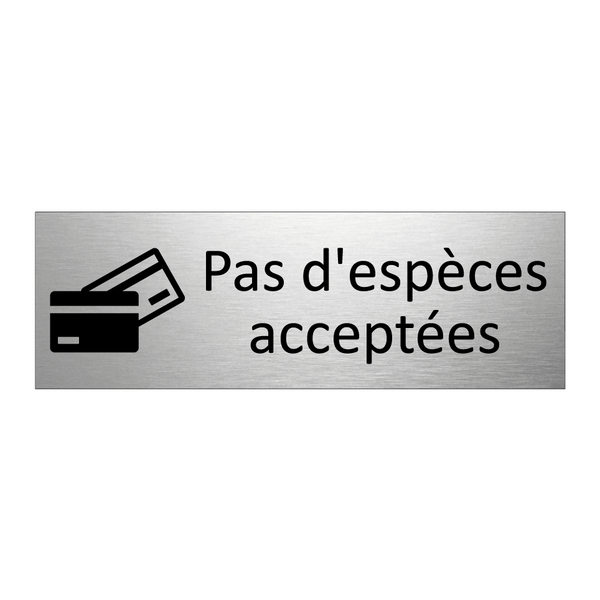 Pas d'espèces acceptées