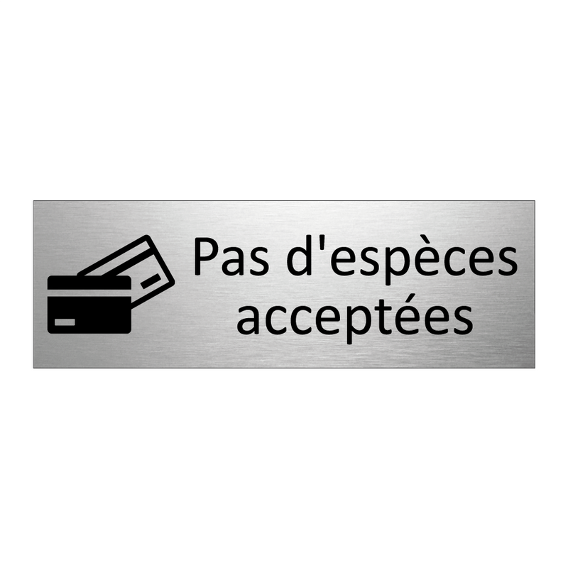 Pas d'espèces acceptées