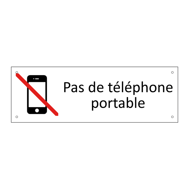 Pas de téléphone portable