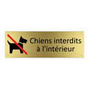 Chiens interdits à l'intérieur