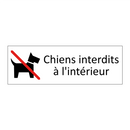 Chiens interdits à l'intérieur