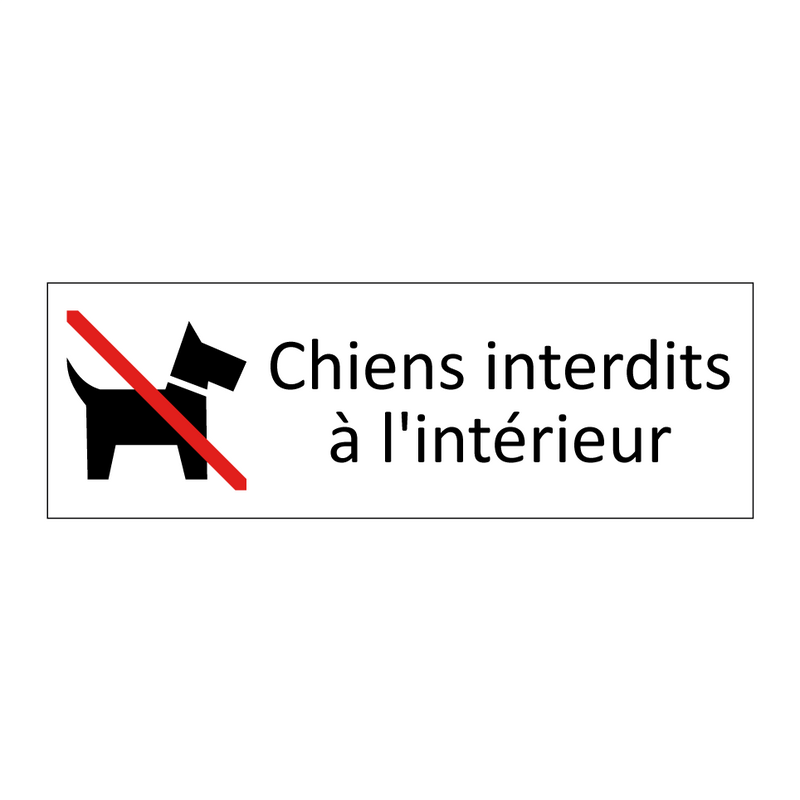 Chiens interdits à l'intérieur