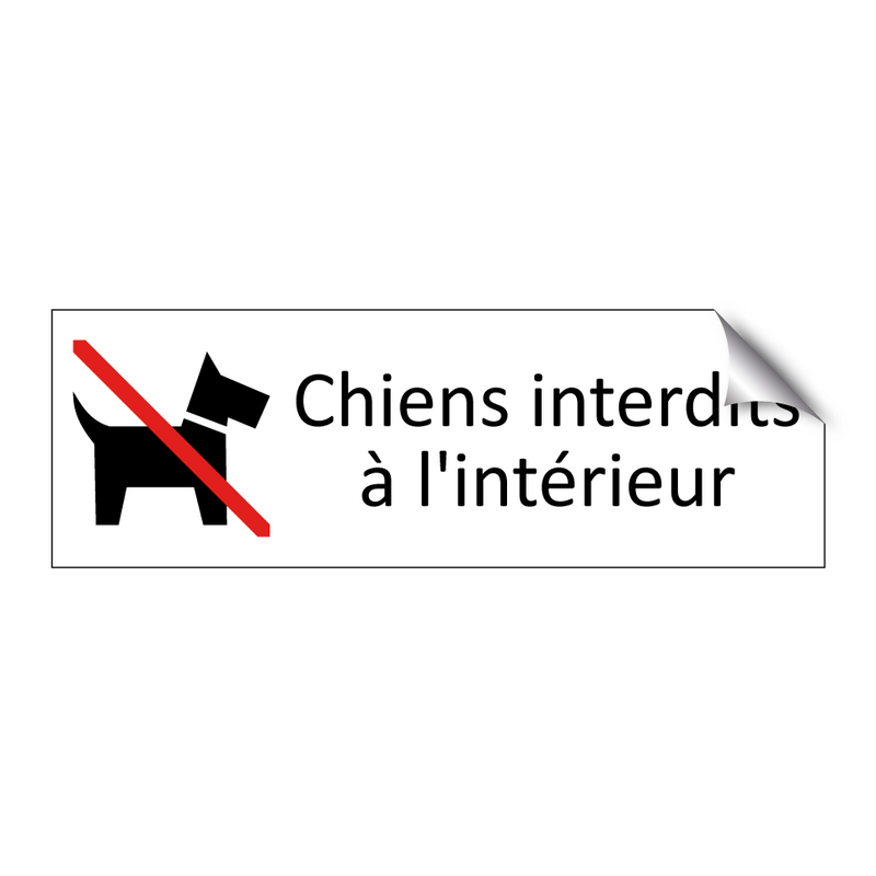 Chiens interdits à l'intérieur