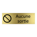Aucune sortie