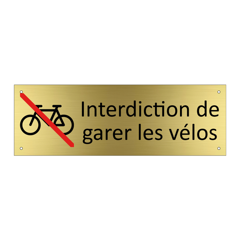 Interdiction de garer les vélos