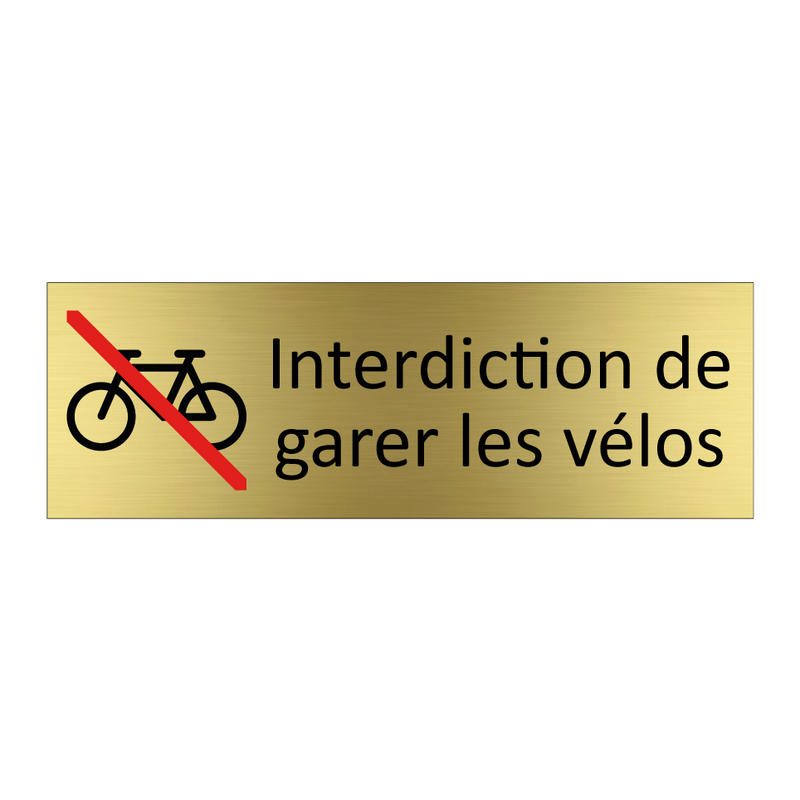 Interdiction de garer les vélos