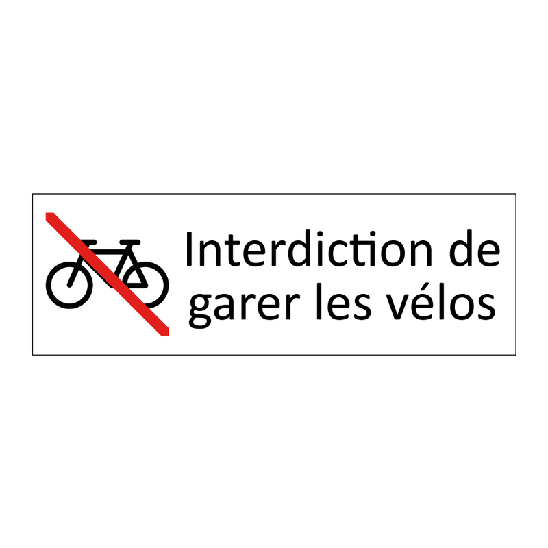 Interdiction de garer les vélos
