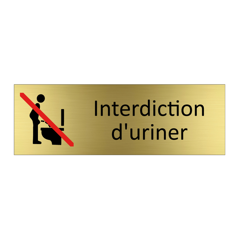 Interdiction d'uriner