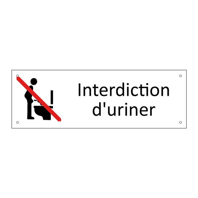 Interdiction d'uriner