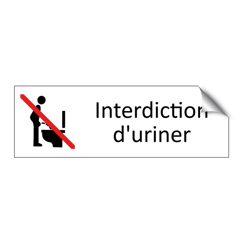 Interdiction d'uriner