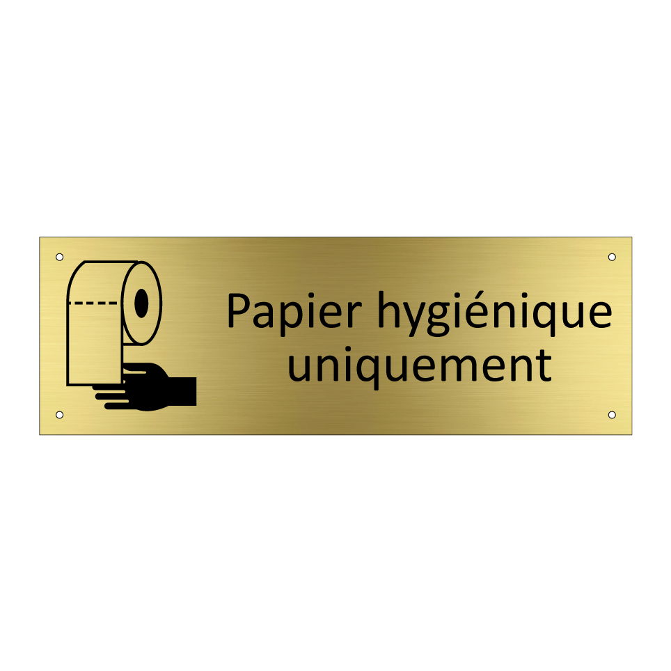 Papier hygiénique uniquement