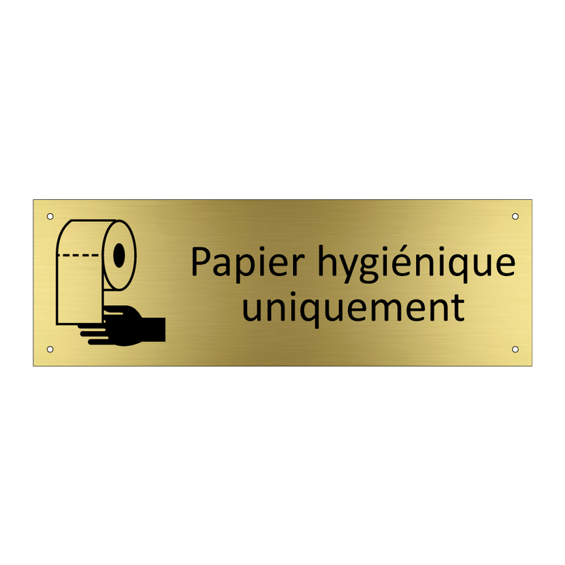 Papier hygiénique uniquement