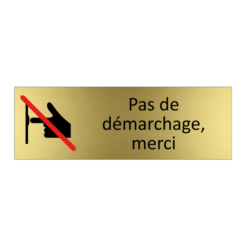 Pas de démarchage, merci