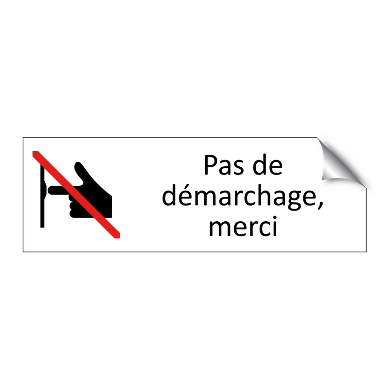 Pas de démarchage, merci
