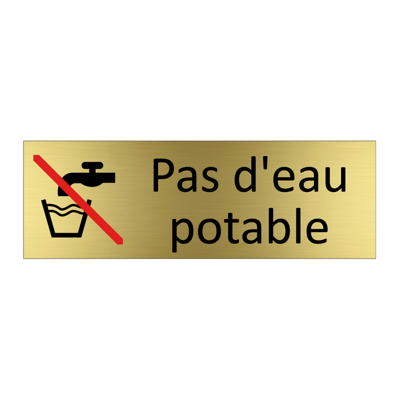 Pas d'eau potable