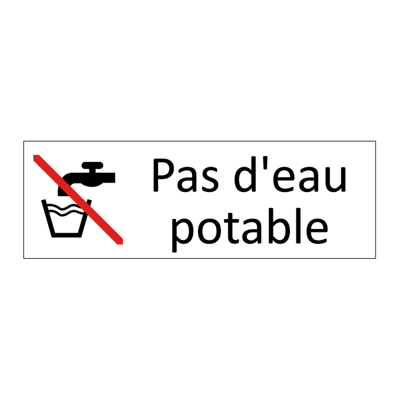 Pas d'eau potable
