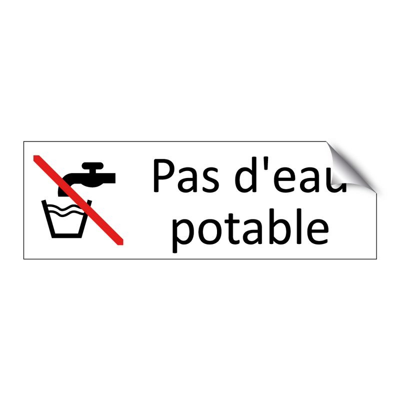 Pas d'eau potable
