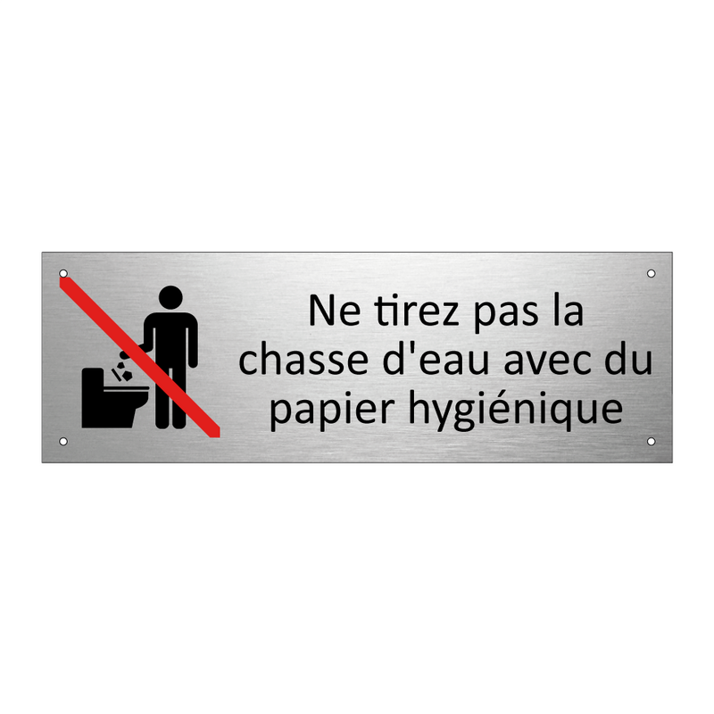 Ne tirez pas la chasse d'eau avec du papier hygiénique