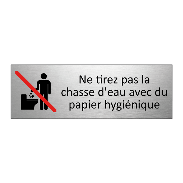 Ne tirez pas la chasse d'eau avec du papier hygiénique