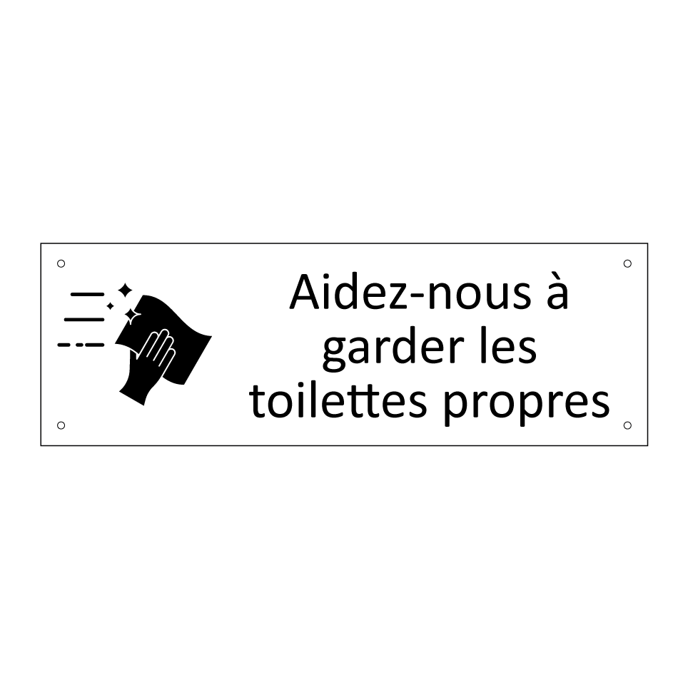Aidez-nous à garder les toilettes propres
