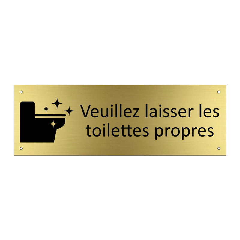 Veuillez laisser les toilettes propres