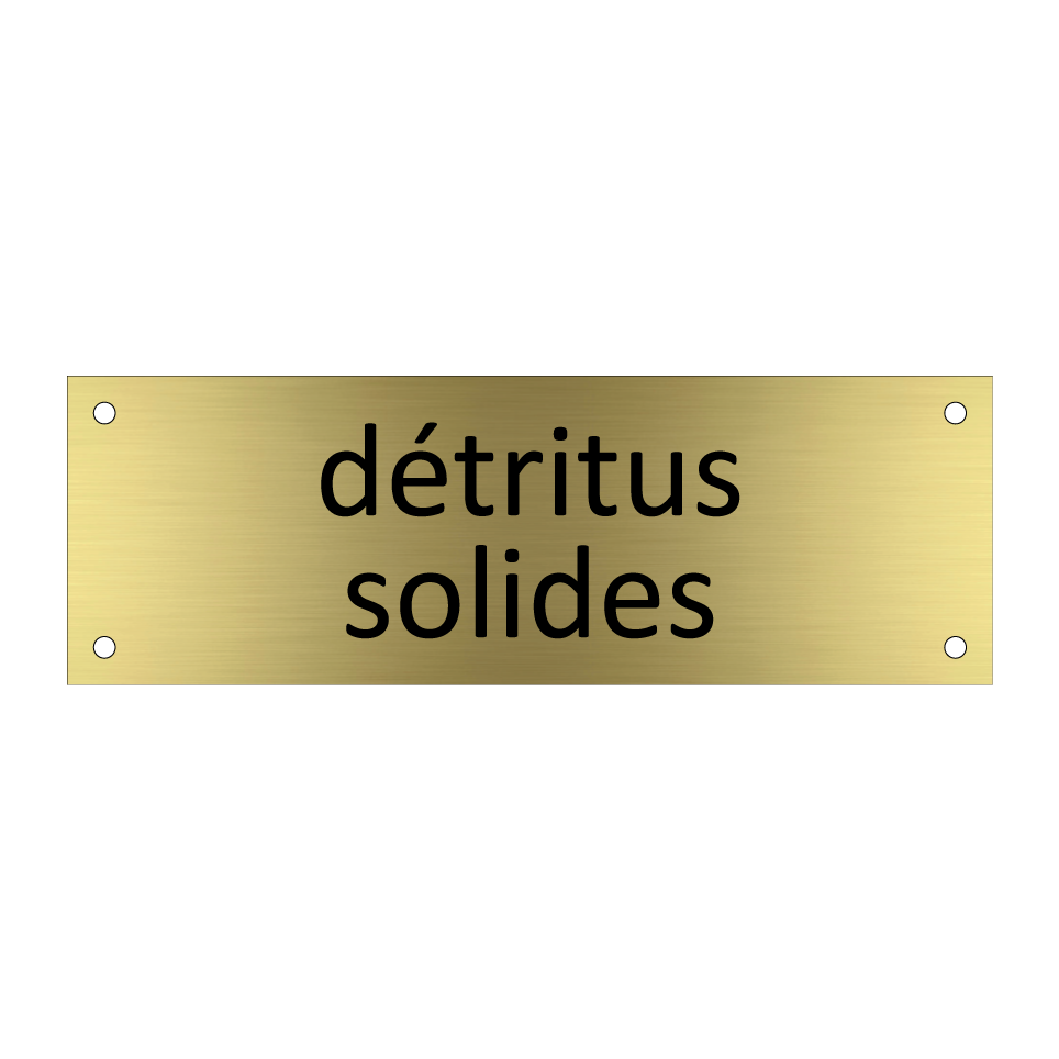 détritus solides