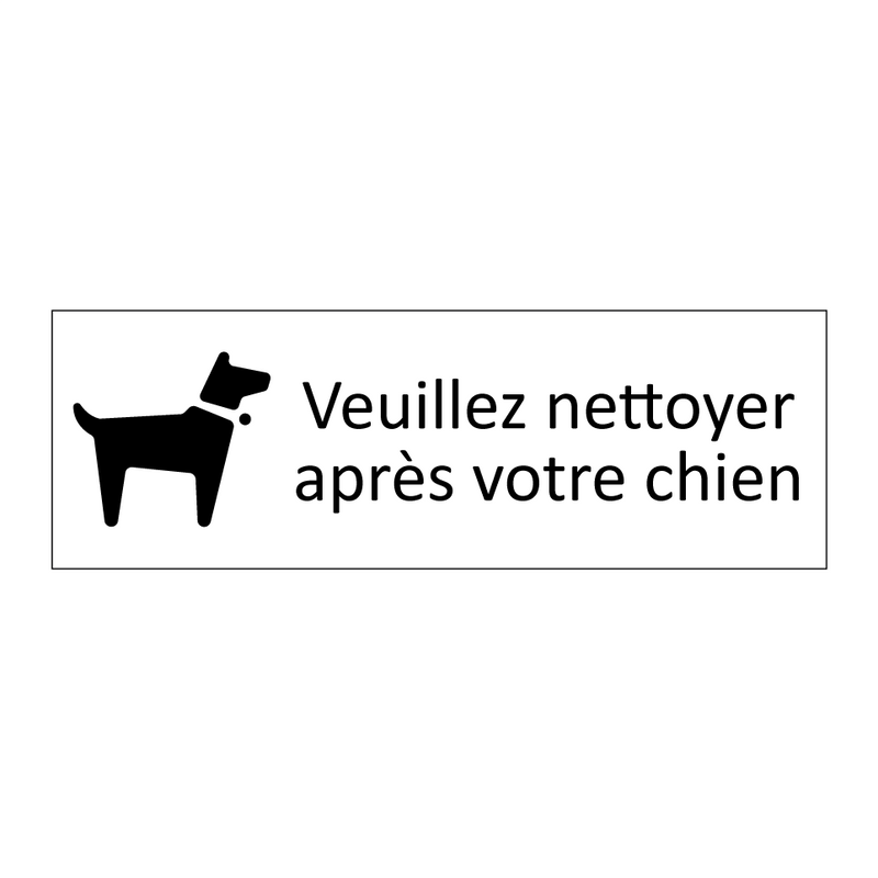 Veuillez nettoyer après votre chien