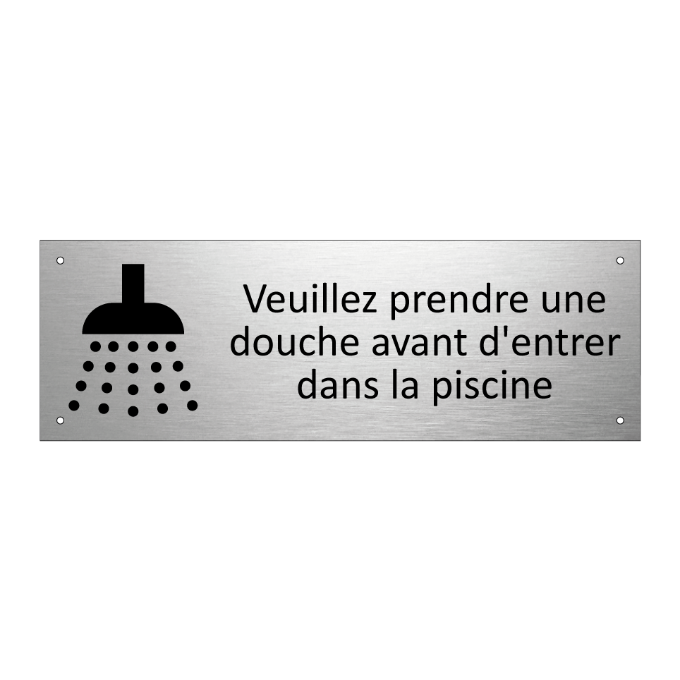 Veuillez prendre une douche avant d'entrer dans la piscine