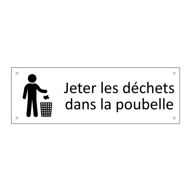 Jeter les déchets dans la poubelle