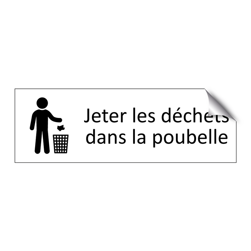 Jeter les déchets dans la poubelle